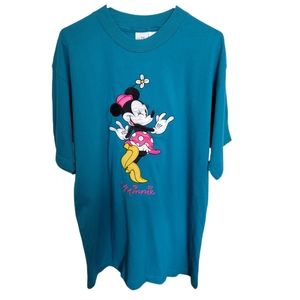 Disney Teal Minnie Mouse Short Sleeve Tee